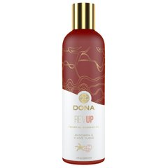 Натуральна масажна олія DONA Rev Up – Mandarin & Ylang YIang (120 мл) з ефірними оліями, мандарин та іланг-іланг