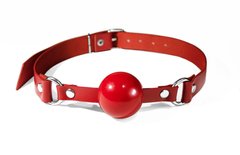 Кляп силіконовий Feral Feelings Silicon Ball Gag Red/Red, червоний ремінець, червона кулька
