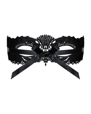 Кружевная маска Obsessive A700 mask, единый размер, черная