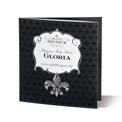 Пестіс з кристалів Petits Joujoux Gloria set of 3 - Black/Pink, прикраса на груди та вульву