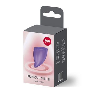 Менструальна чаша Fun Factory FUN CUP SIZE B Black Currant, багаторазова, діаметр 4,3 см, об&rsquo;єм 30 мл