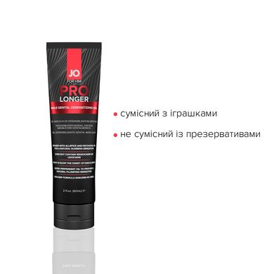 Пролонгер гель JO Prolonger Gel (60 мл) з олією перцевої м’яти, гвоздикового перцю та пачулів