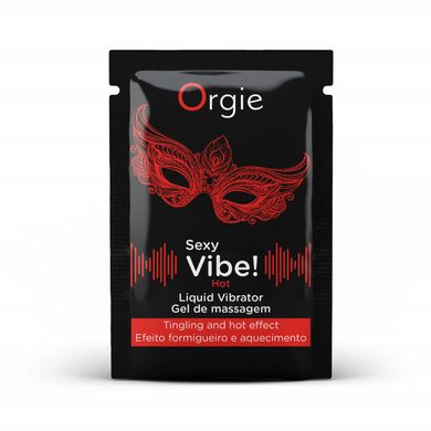 ПРОБНИК Рідкий вібратор SEXY VIBE, 2 мл вібрація + зігріваючий ефект Orgie (Бразилія-Португалія)