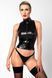 Топ Noir Handmade F324 Glam wetlook top with vinyl corset - M
