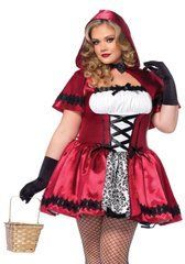 Еротичний костюм Червоної шапочки Leg Avenue Gothic Red Riding Hood 1X&ndash;2X, сукня, накидка