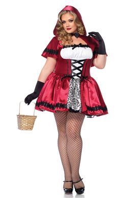 Еротичний костюм Червоної шапочки Leg Avenue Gothic Red Riding Hood 1X&ndash;2X, сукня, накидка