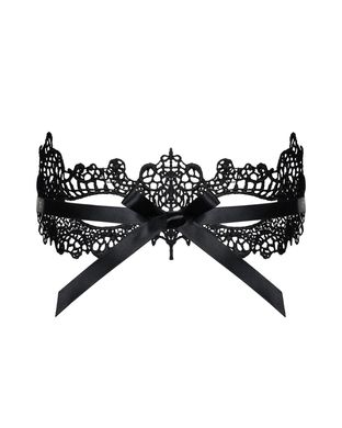 Кружевная маска Obsessive A701 mask, единый размер, черная