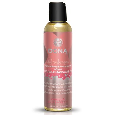 Масажна олія DONA Kissable Massage Oil Vanilla Buttercream (110 мл) можна для оральних пестощів, ванільний крем