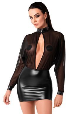 Сукня Noir Handmade F348 Powerwetlook and tulle dress - XL