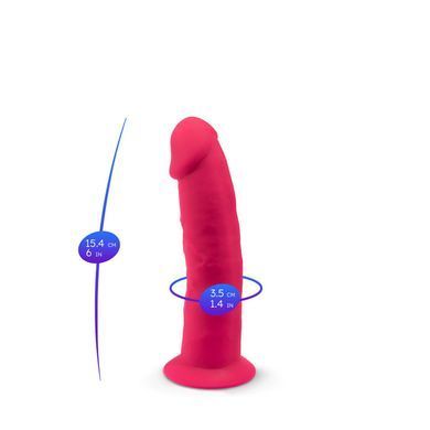 Фалоімітатор SilexD Robby Pink (MODEL 2 size 6in), двошаровий, силікон + Silexpan, діаметр 3,5см