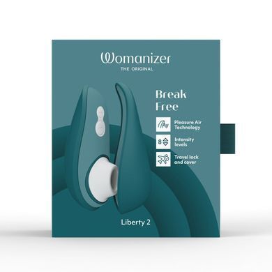 Вакуумний кліторальний стимулятор Womanizer Liberty 2 Dark Petrol, 8 режимів, магнітна кришечка