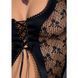 Сорочка-пеньюарчик із шнурівкою VIOLA CHEMISE black L/XL - Passion Exclusive, трусики