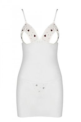 Сорочка з вирізами на грудях + стрінги LOVELIA CHEMISE white L/XL - Passion