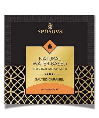 Пробник Sensuva - Natural Water-Based Salted Caramel (6 мл), на водной основе, "Солоная карамель"