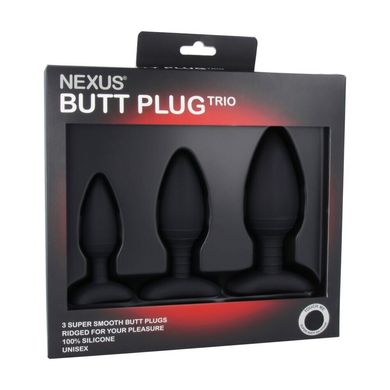 Набор анальных пробок Nexus Butt Plug Trio, макс. диаметр 3–4–5 см