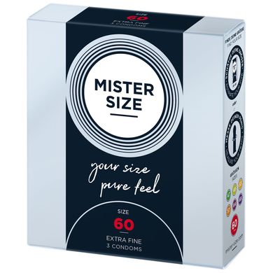 Презервативы Mister Size - pure feel - 60 (3 condoms), толщина 0,05 мм