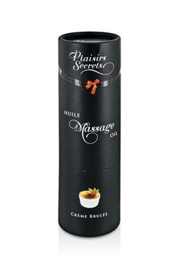 Масажна олія Plaisirs Secrets Creme Brulee (59 мл) з афродизіаками їстівна, подарункове паковання, крем-брюле