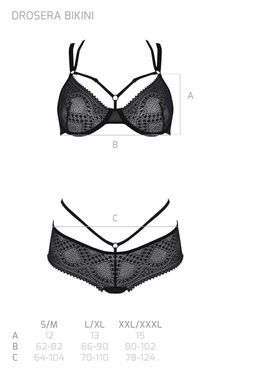 Комплект Passion DROSERA BIKINI black XXL/XXXL - ECO Passion