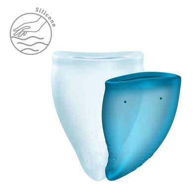 Набір менструальних чаш Fun Factory FUN CUP EXPLORE KIT, 2 шт, Multicolored Turquoise, об&rsquo;єми 20 та 30 мл