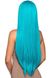 Leg Avenue Long straight center part wig turquoise
