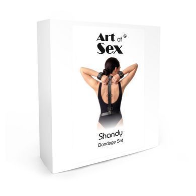 Бондажний набір Art of Sex &ndash; Shandy L-2XL, екошкіра, чорний