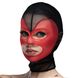 Маска серце сітка з відкритим ротом та очима Feral Feelings - Hearts Mask Black/Red