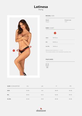 Трусики Obsessive Latinesa crotchless thong XL/2XL