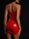 Сукня лакована червона "Спокусниця Марго" XS/S, блискавка на всю довжину позаду