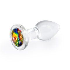 Скляна анальна пробка NS Novelties Crystal - Desires - Rainbow Gem - Small