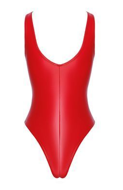 Боді Noir Handmade F352 Red powerwetlook body - XXL