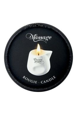 Масажна свічка Plaisirs Secrets Vanilla (80 мл) подарункова упаковка, керамічний посуд, ваніль