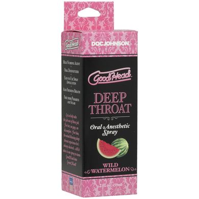 Спрей для мінету Doc Johnson GoodHead DeepThroat Spray - Watermelon 59 мл для глибокого мінету, кавун