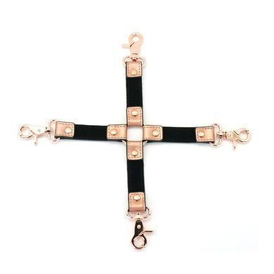 Хрестовина для фіксації Liebe Seele Rose Gold Memory Hog Tie, натуральна шкіра, рожеве золото