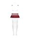 Эротический костюм школьницы с мини-юбкой Obsessive Schooly 5pcs costume S/M, бело-красный