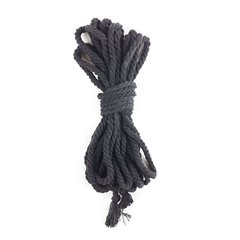 Бавовняна мотузка BDSM 8 метрів, 6 мм, чорний колір