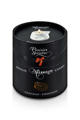 Масажна свічка Plaisirs Secrets Chocolate (80 мл) подарункова упаковка, керамічний посуд, шоколад