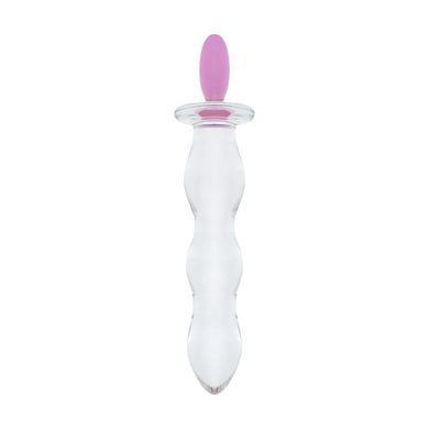 Скляний анальний ланцюжок Gildo Glass Butt Plug Heart Shape No. 35