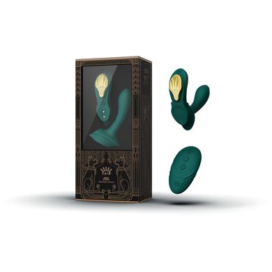 Смартвибратор в трусики Zalo — AYA Turquoise Green, насадка и пульт ДУ