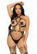 Leg Avenue Heart ring harness teddy Black S