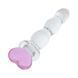 Скляний анальний ланцюжок Gildo Glass Butt Plug Heart Shape No. 35
