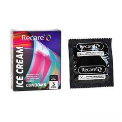 Презервативи Holographic Recare Ice Cream Big Dotted Condoms 3 шт, з пухирцями, аромат: морозиво