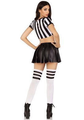 Костюм рефері Leg Avenue Time Out Referee XS, кроп-топ спідниця, свисток