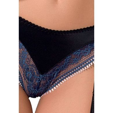 Комплект білизни GISELE SET black S/M - Passion Exclusive: ліф, трусики з пажами