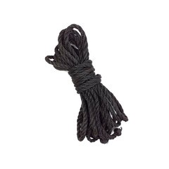 Джутова мотузка BDSM 8 метрів, 6 мм, чорний колір