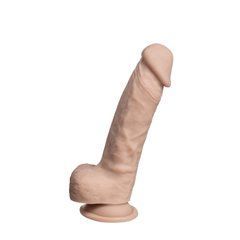 Фалоімітатор SilexD Johnny Real Skin Flesh (7in MODEL 1), суперсофт-силікон+Silexpan, діаметр 3,8см
