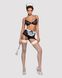 Еротичний костюм покоївки Obsessive Maidme set 5pcs L/XL, бюстгальтер, пояс з фартухом, панчохи