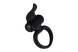 Ерекційне віброкільце Adrien Lastic Lingus Black з язичком і щіточкою для стимуляції клітора