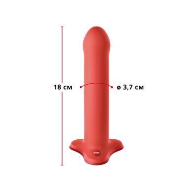 Фалоімітатор Fun Factory MAGNUM, помаранчевий, дуже гнучкий, довжина 18,3 см, діаметр 3,7 см