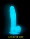 Фалоімітатор, що світиться у темряві, ADDICTION - LUKE - 7.5"- BLUE G.I.D. / W PB, 19 см, силікон, вібропуля в подарунок