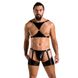 Комплект эротического мужского белья Passion 047 SET JOHN XXL/XXXL Black, трусы, портупея